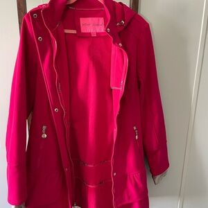 Betsey Johnson Women's Hot Pink Trench Coat